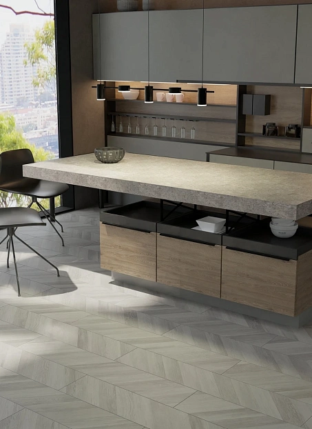 Ламинат Egger PRO Large 8-33 Елка Дуб Кестинкорт Пепел правая