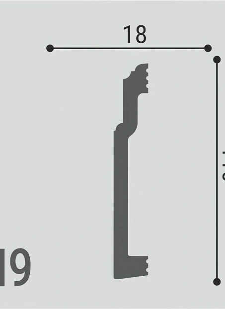 Плинтус напольный Де-Багет XPS Polymer Н9