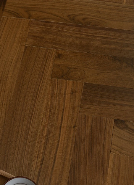 Инженерная доска Karelia EARTH Walnut Harmonic HB NATUR 3S LAC MAT