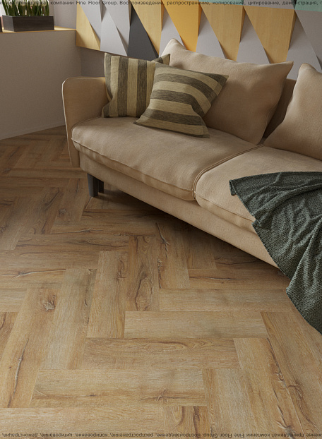 Кварц-винил (LVT) Fine Floor FF-RICH Craft Short Plank Дуб Гавана