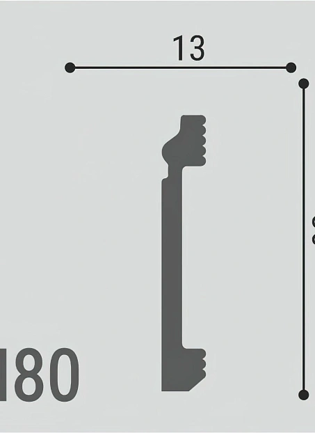 Плинтус напольный Де-Багет XPS Polymer ДН80