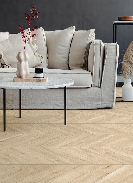 Виниловый ламинат (SPC) Aberhof CHEVRON Oak Gettysburg сторона L/R - 50/50