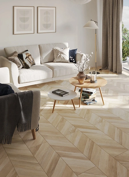 Ламинат Egger PRO Large 8-33 Елка Дуб Кестинкорт Мокко левая