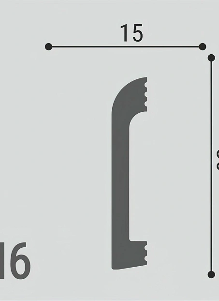 Плинтус напольный Де-Багет XPS Polymer ДН6