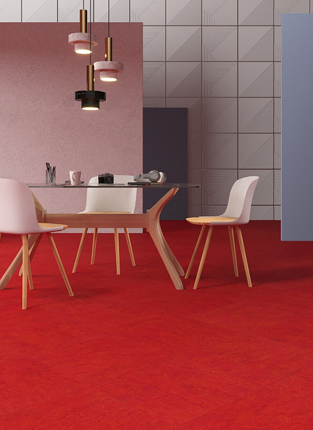 Линолеум модульный Marmoleum MODULAR COLOUR Scarlet t3131 шириной м