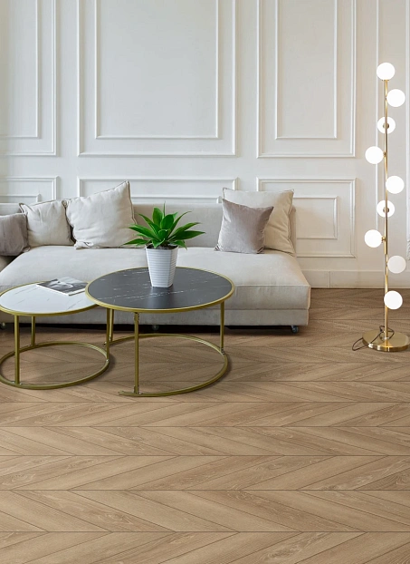 Виниловый ламинат (SPC) Aberhof CHEVRON Oak Verdun сторона L/R - 50/50