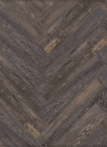 Виниловый ламинат (SPC) CronaFloor HERRINGBONE Дуб Бордо сторона L/R - 50/50