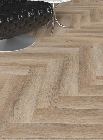 Виниловый ламинат (SPC) CronaFloor HERRINGBONE  Дуб Монпелье сторона L/R - 50/50
