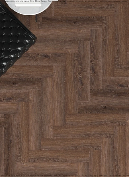 Виниловый ламинат (SPC) CronaFloor HERRINGBONE Дуб Тулуза сторона L/R - 50/50