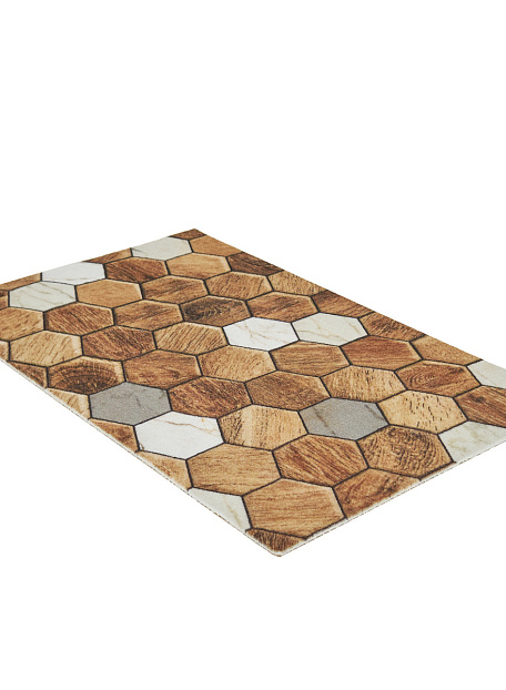 Коврик Icarpet PRINT Соты Дерево с Мрамором 110
