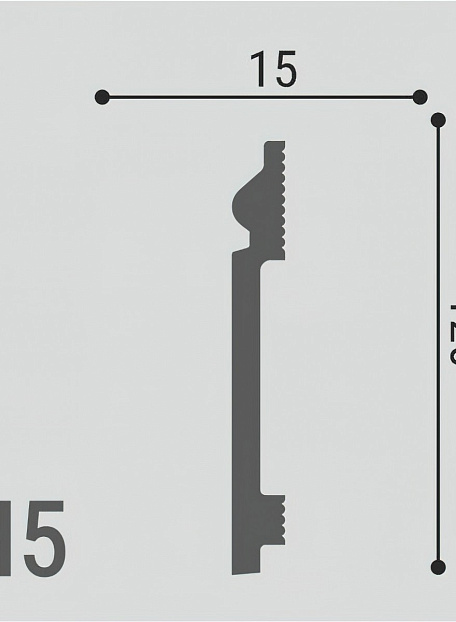 Плинтус напольный Де-Багет XPS Polymer ДН5