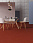 Линолеум модульный Marmoleum MODULAR COLOUR Berlin red 3352 шириной м