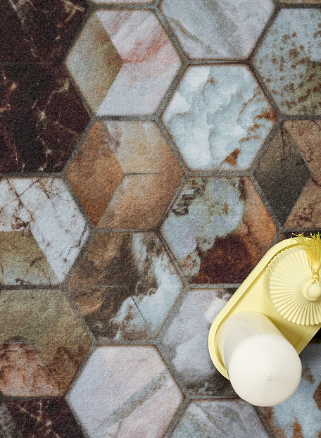 Коврик Icarpet PRINT Соты Фэншуй 107