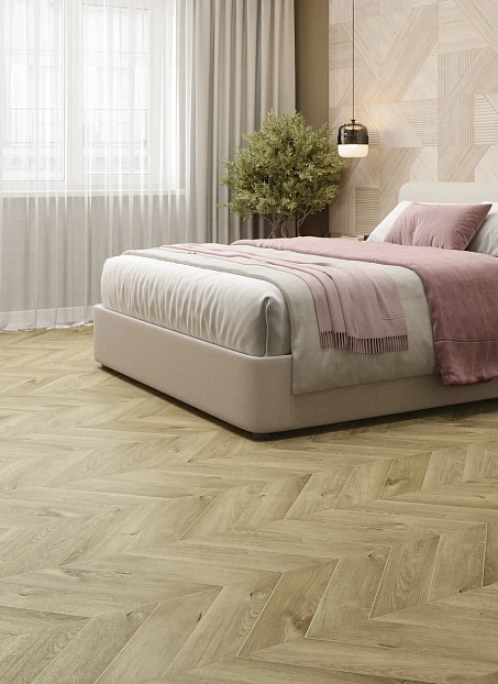 Виниловый ламинат (SPC) Alpine Floor CHEVRON Дуб Натуральный Отбеленный