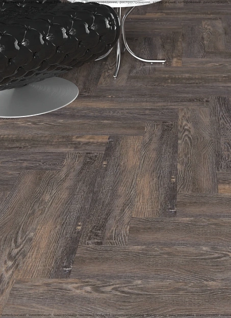 Виниловый ламинат (SPC) CronaFloor HERRINGBONE Дуб Бордо сторона L/R - 50/50