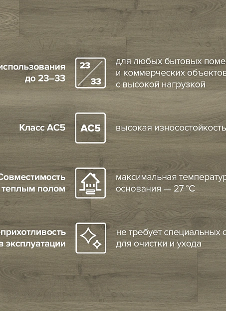 Ламинат Binyl PRO Дуб Стальной