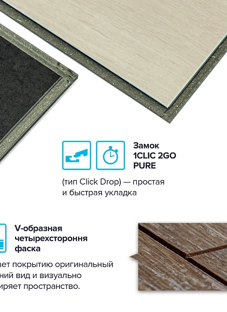 Ламинат Binyl PRO Дуб Свальбарда