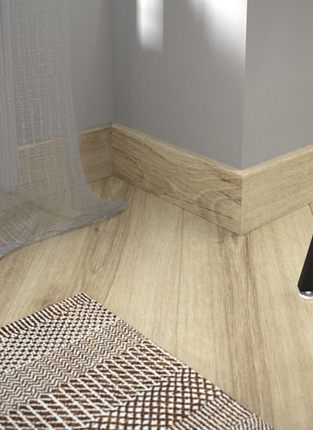 Плинтус МДФ Fine Floor  Дуб Макао>