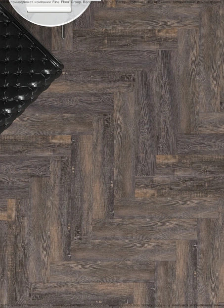 Виниловый ламинат (SPC) CronaFloor HERRINGBONE Дуб Бордо сторона L/R - 50/50