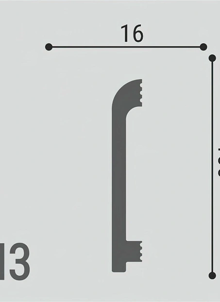 Плинтус напольный Де-Багет XPS Polymer ДН3
