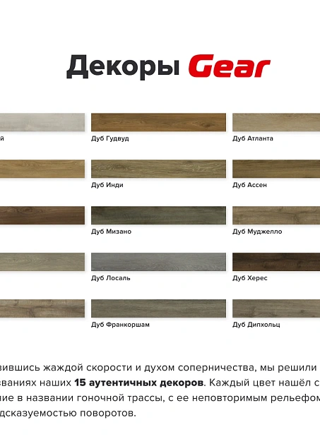Кварц-винил (LVT) Fine Floor FF-GEAR Дуб Ассен