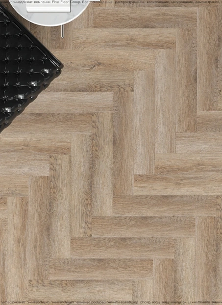 Виниловый ламинат (SPC) CronaFloor HERRINGBONE Дуб Монпелье сторона L/R - 50/50