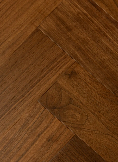 Инженерная доска Karelia EARTH Walnut Harmonic HB NATUR 3S LAC MAT