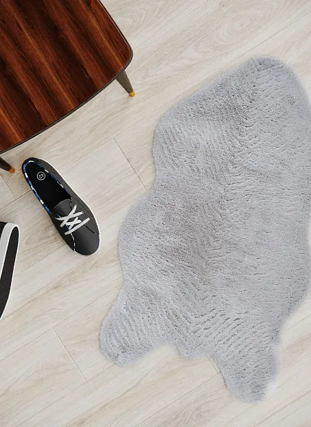 Коврик Shahintex ШКУРА Голубая норка 06