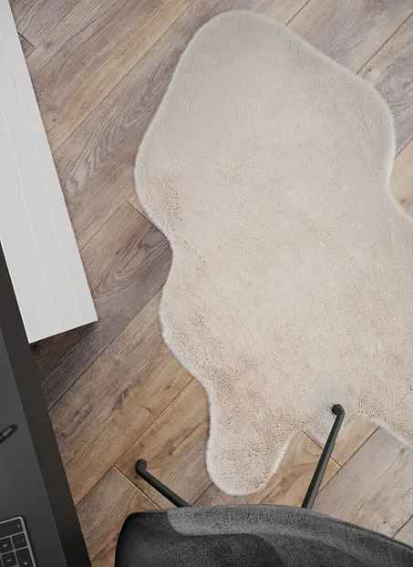 Коврик Shahintex ШКУРА Жемчужный 08