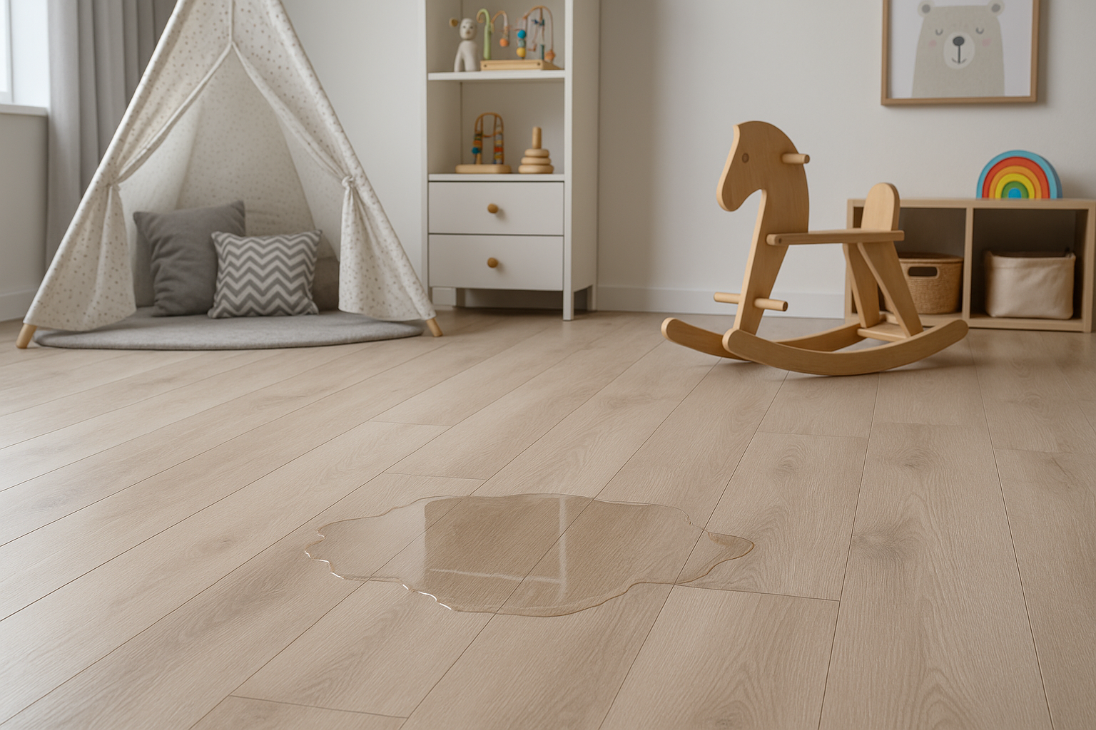 Влагостойкий ламинат в детской комнате